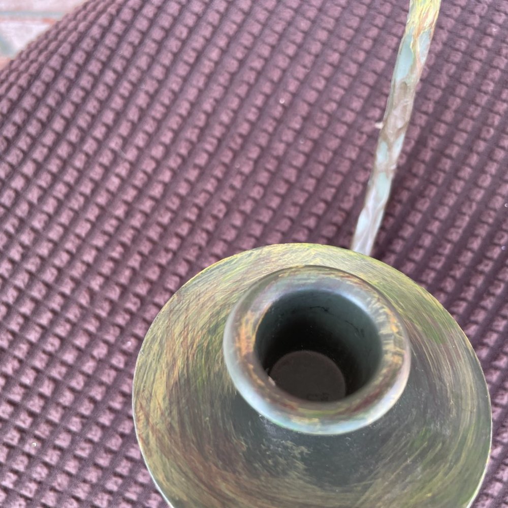 Vintage Green Leaf Candle Holders - Picture 10 of 12